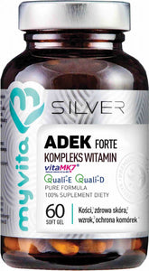 Vitamine ADEK FORTE Komplex aus 60 MYVITA SILVER PURE Kapseln